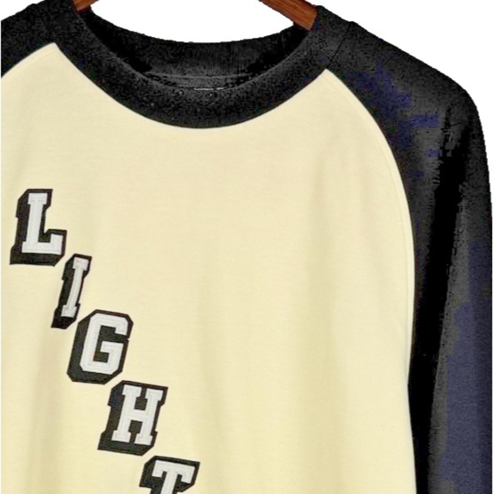 Vintage Nike Tampa Bay Lightning Raglan Long Sleeve Shirt Mens Medium Cream Blac